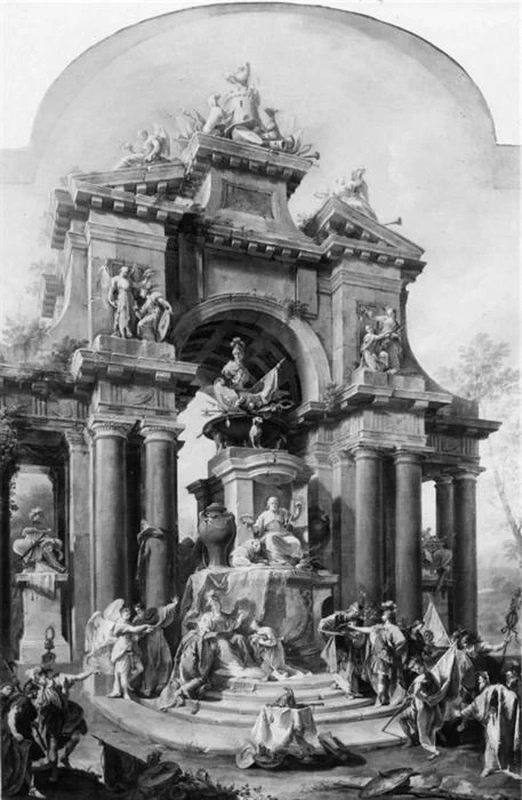  287-Giambattista Pittoni-Tomba allegorica di James conte di Stanhope -Norfolk, Chrysler Museum of Art 